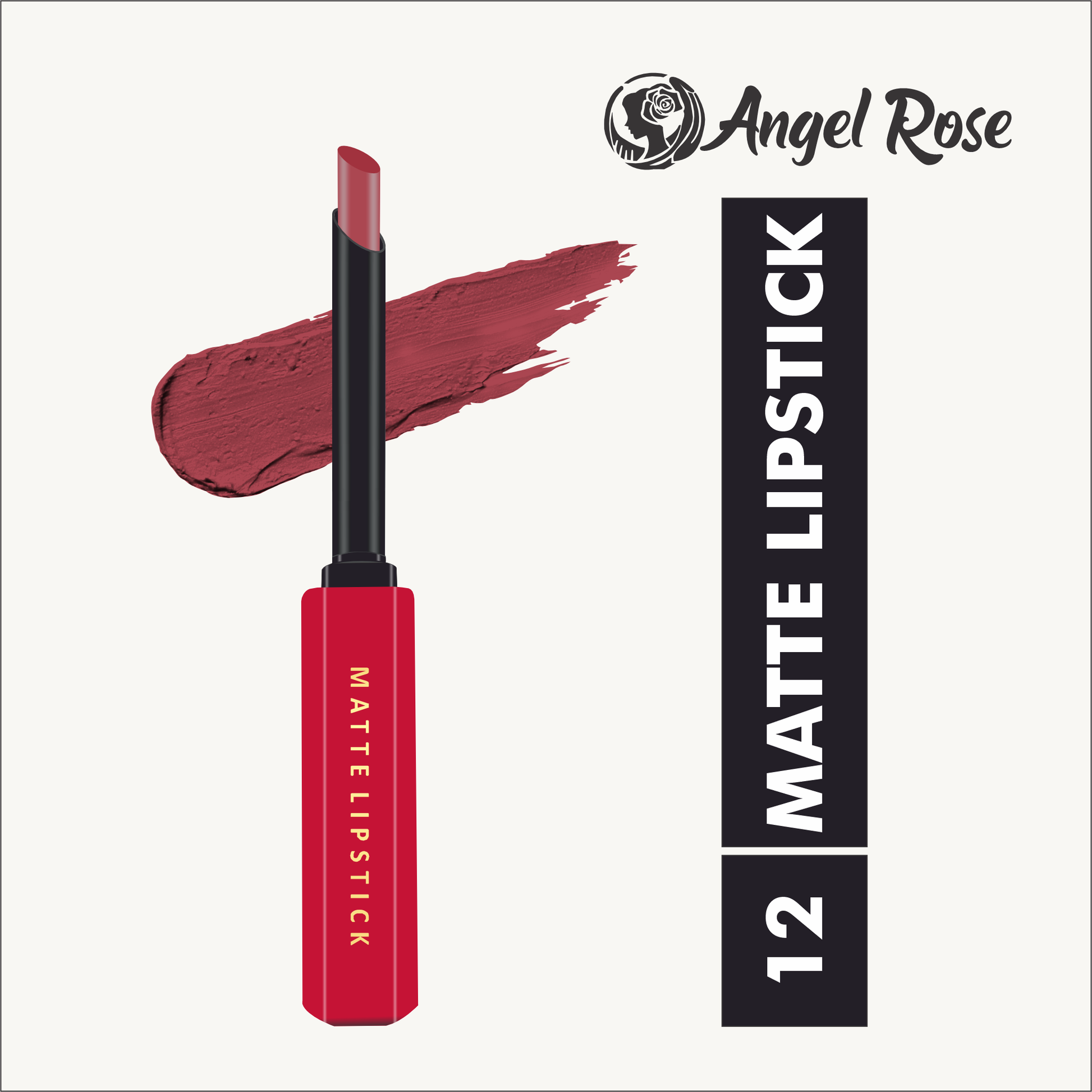 Angel Rose Matte Lipstick (Pack of 12)