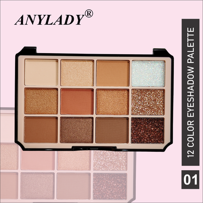 12 color eye shadow pallete