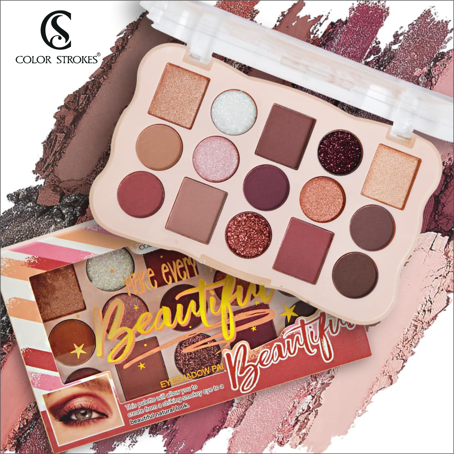 Color Strokes Eyeshadow Palette (15)