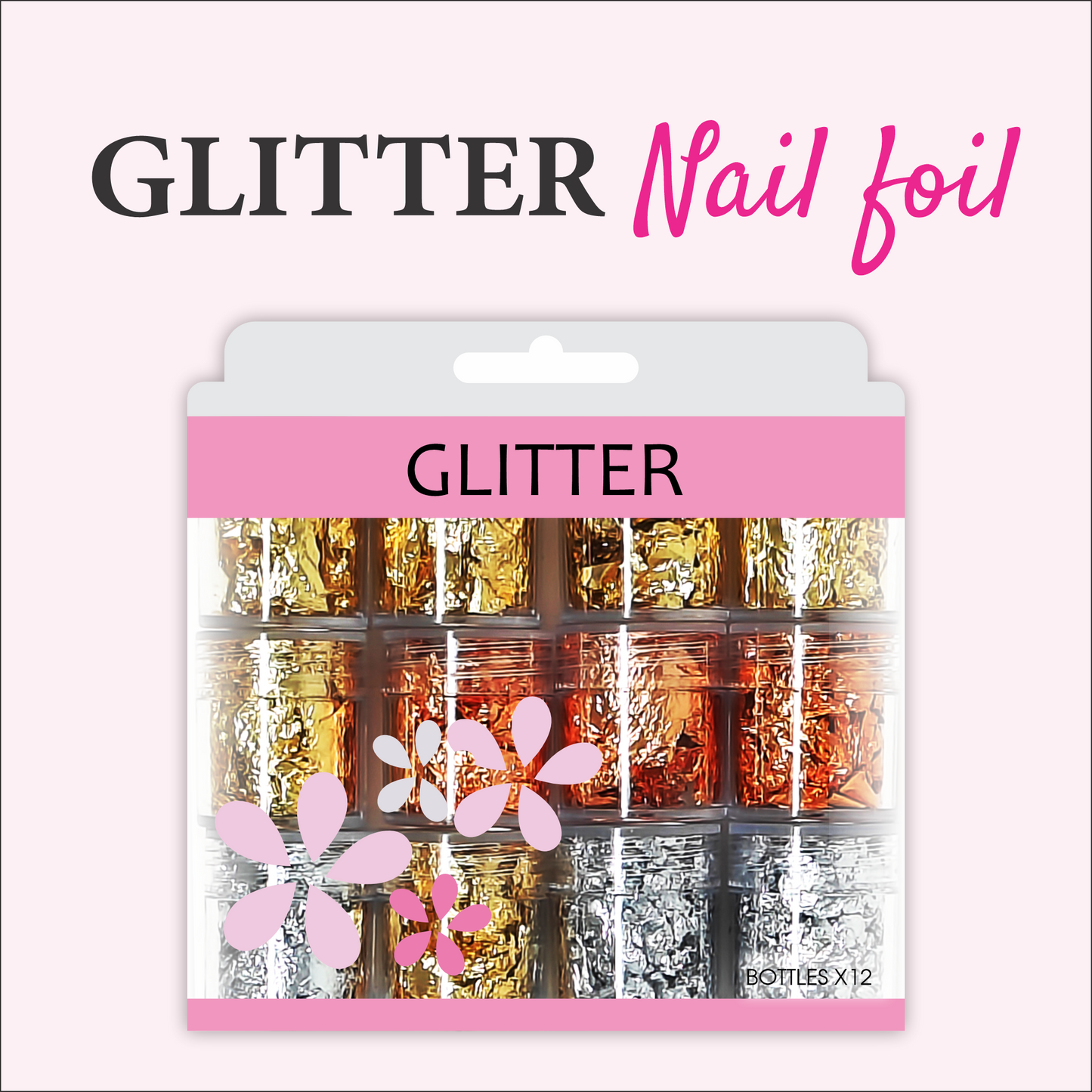 Glitter Nail Foil (Set of 12)