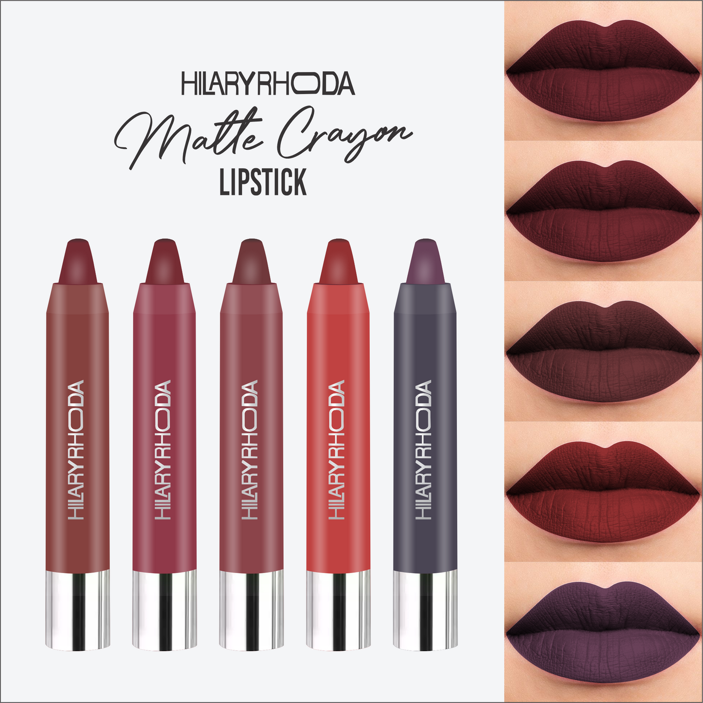 Hilary Rhoda Matte Crayon Lipstick (Choose any 5)