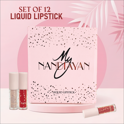 Nandiayan Set of 12 Liquid Lipsticks