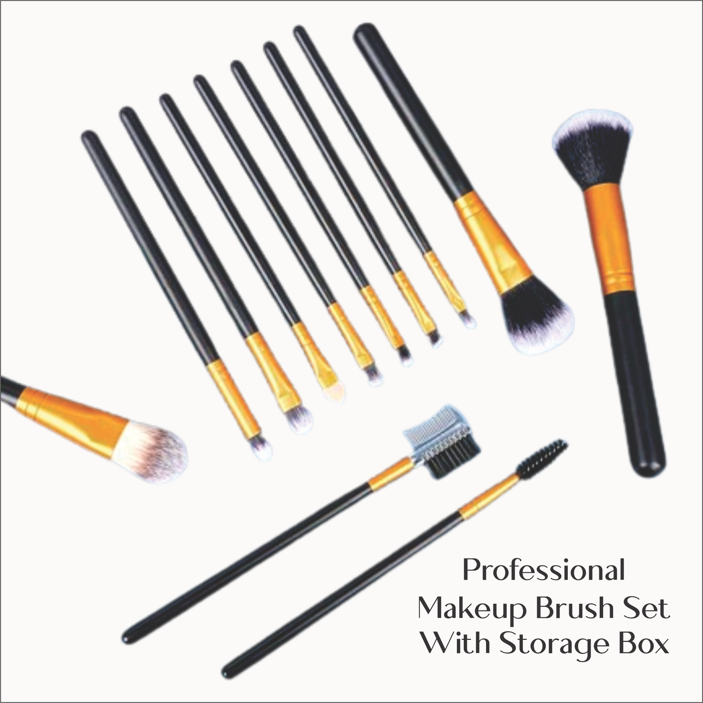 Professional Makeup Brush Set With Storage Box (Army Print)