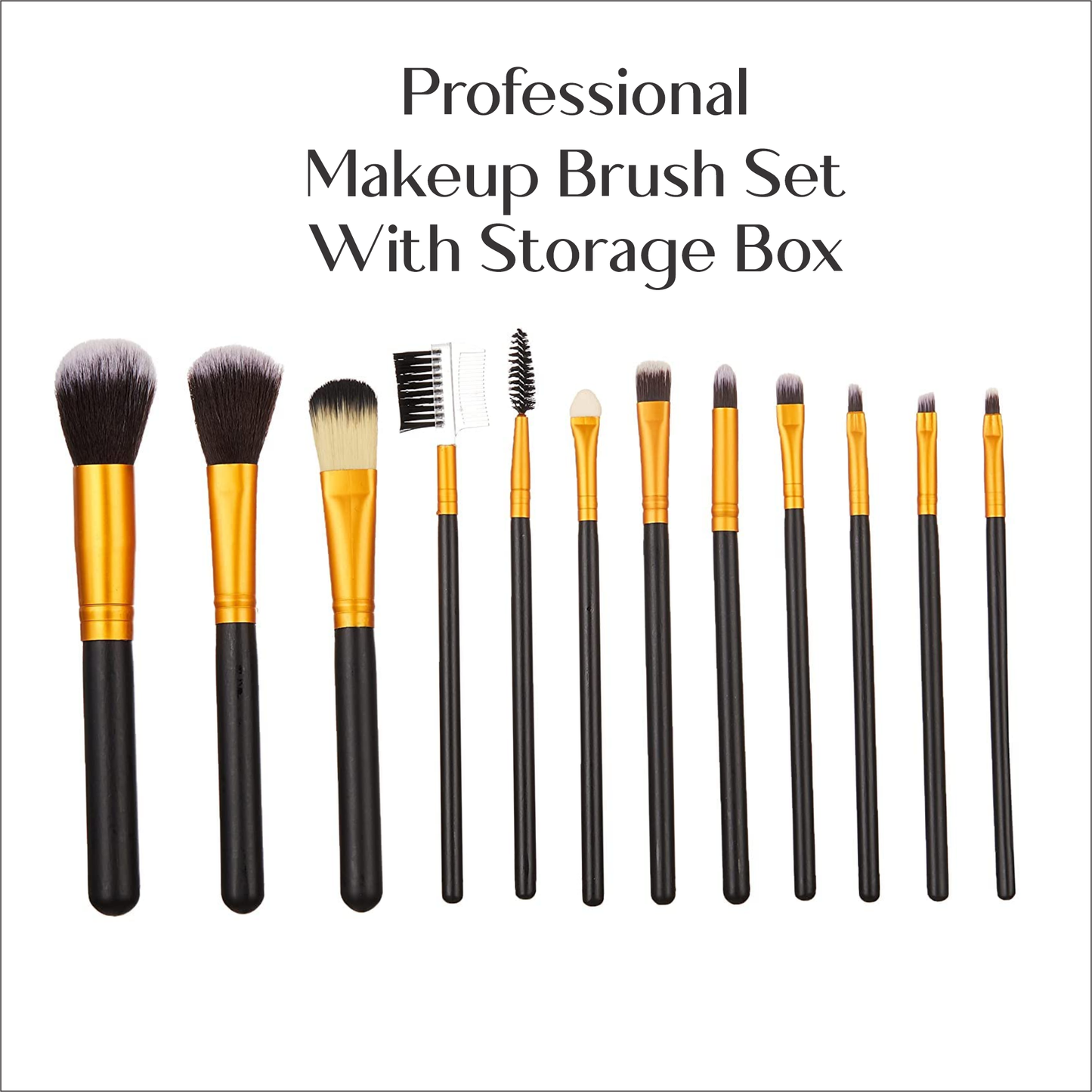 Professional Makeup Brush Set With Storage Box (Army Print)