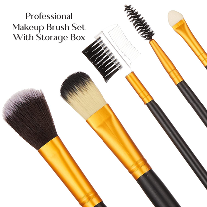 Professional Makeup Brush Set With Storage Box (Army Print)