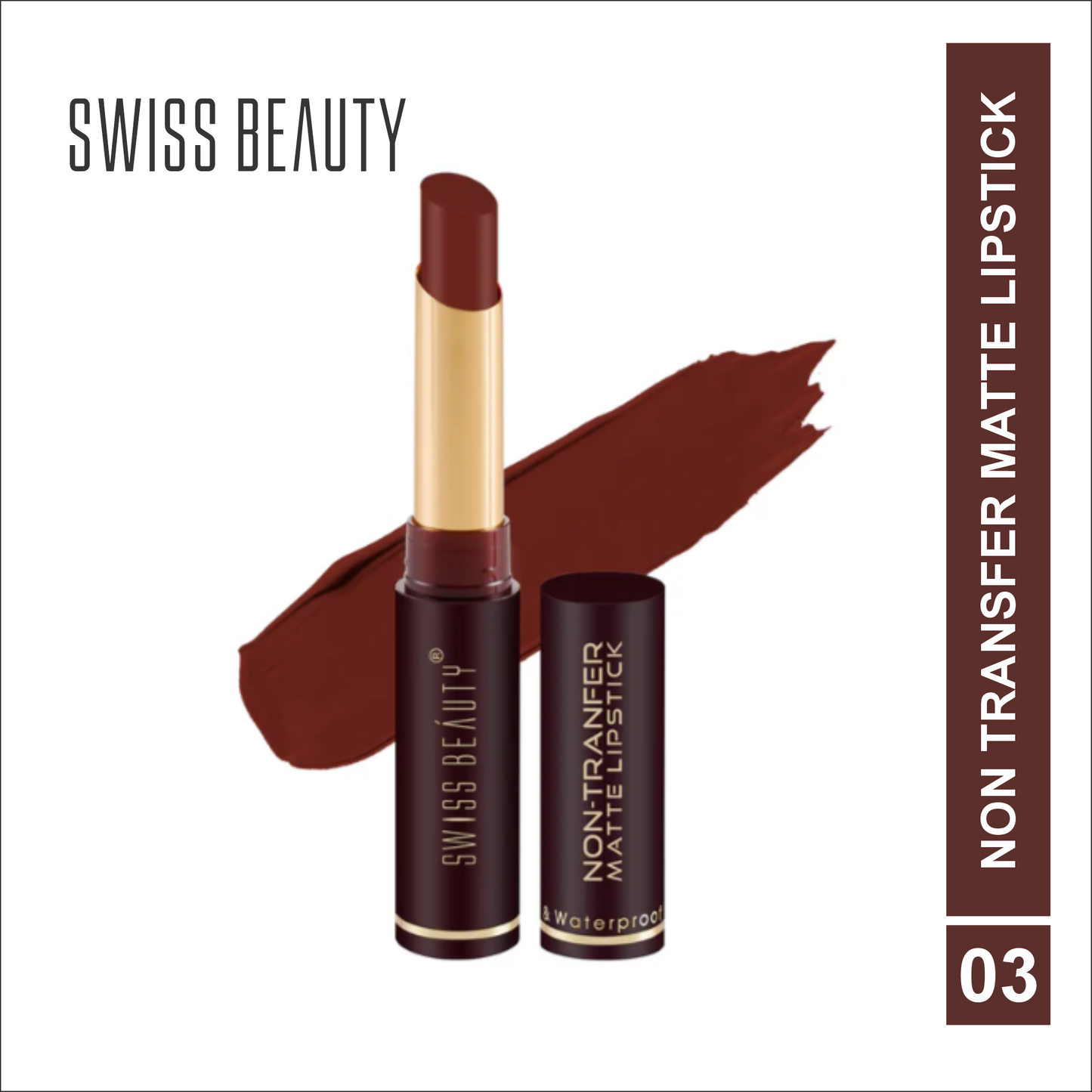 SWISS BEAUTY NON-TRANSFER MATTE LIPSTICK