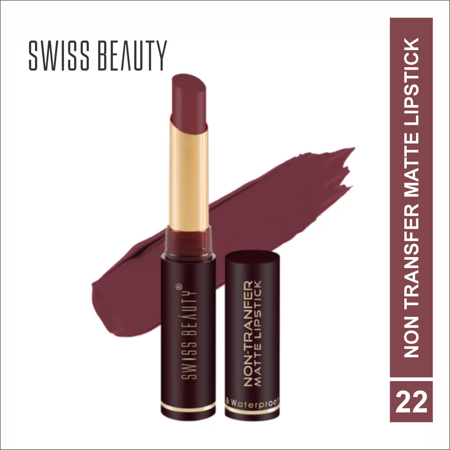 SWISS BEAUTY NON-TRANSFER MATTE LIPSTICK