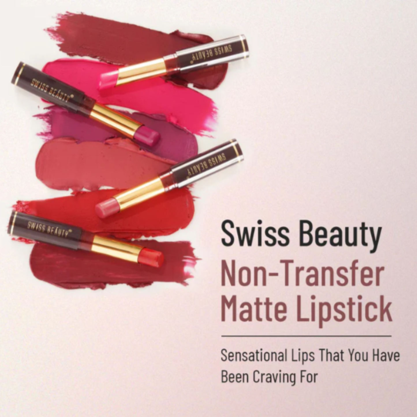 SWISS BEAUTY NON-TRANSFER MATTE LIPSTICK