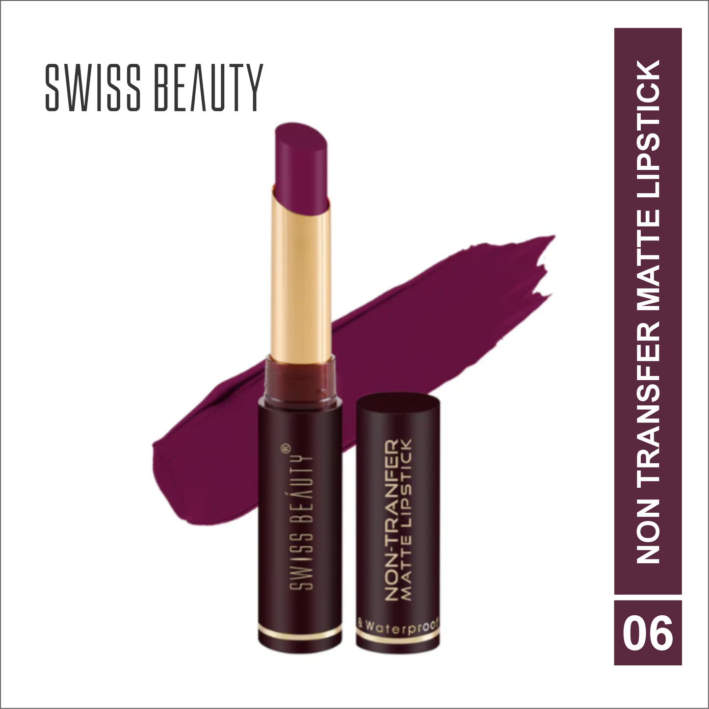 SWISS BEAUTY NON-TRANSFER MATTE LIPSTICK