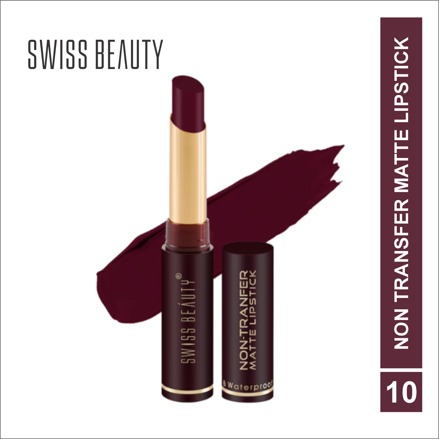 SWISS BEAUTY NON-TRANSFER MATTE LIPSTICK