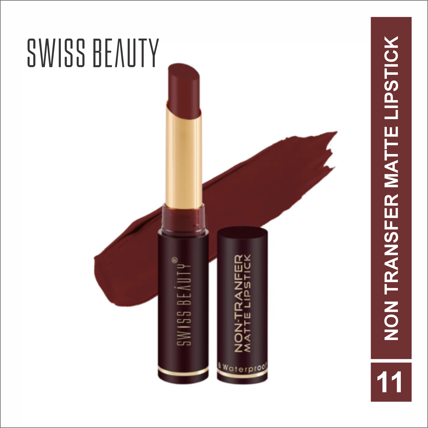 SWISS BEAUTY NON-TRANSFER MATTE LIPSTICK